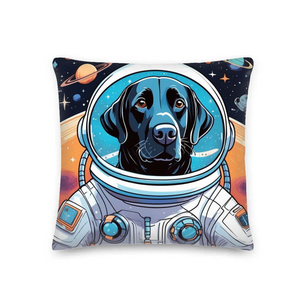PugMug Custom Black Labrador Retriever Premium Pillow