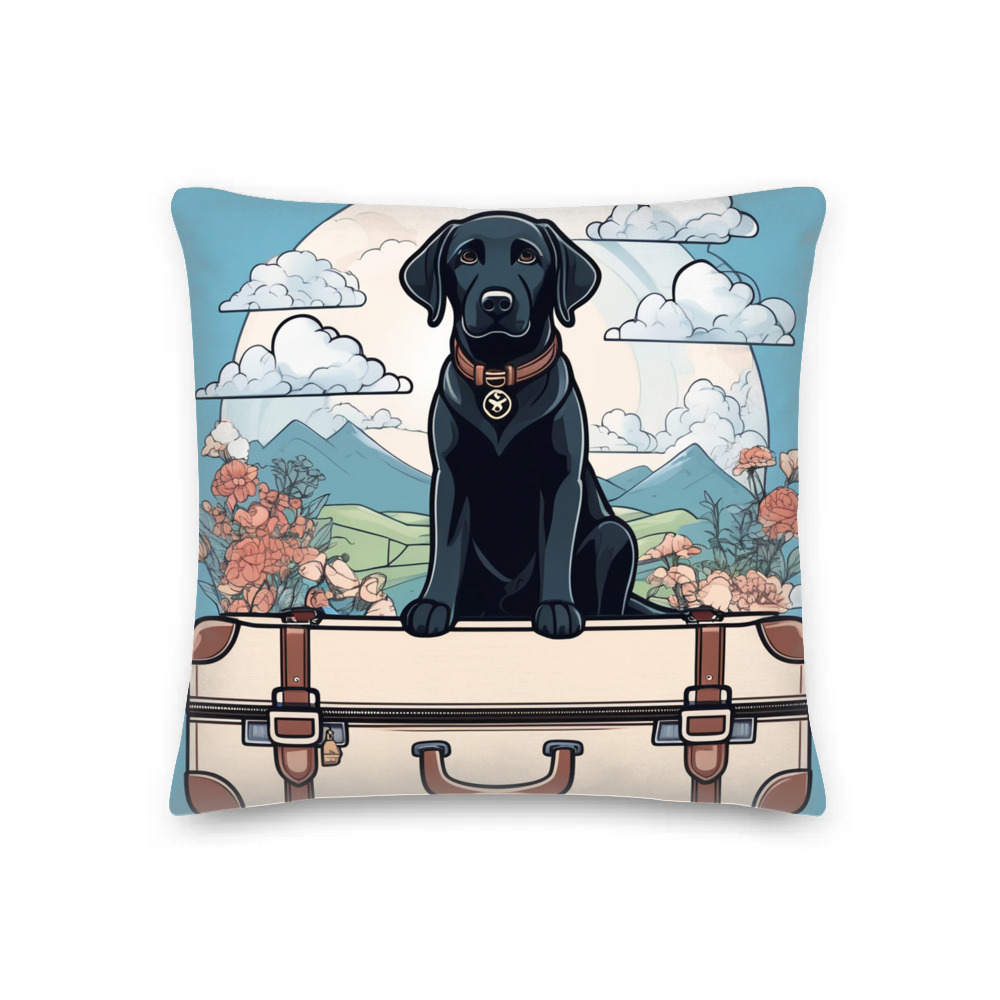 PugMug Custom Black Labrador Retriever Premium Pillow
