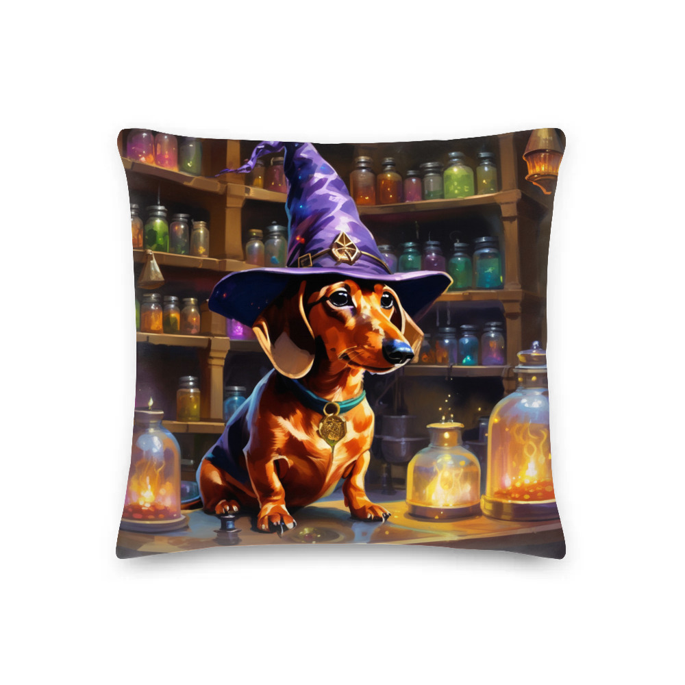 PugMug Custom Tan Dachshund Premium Pillow