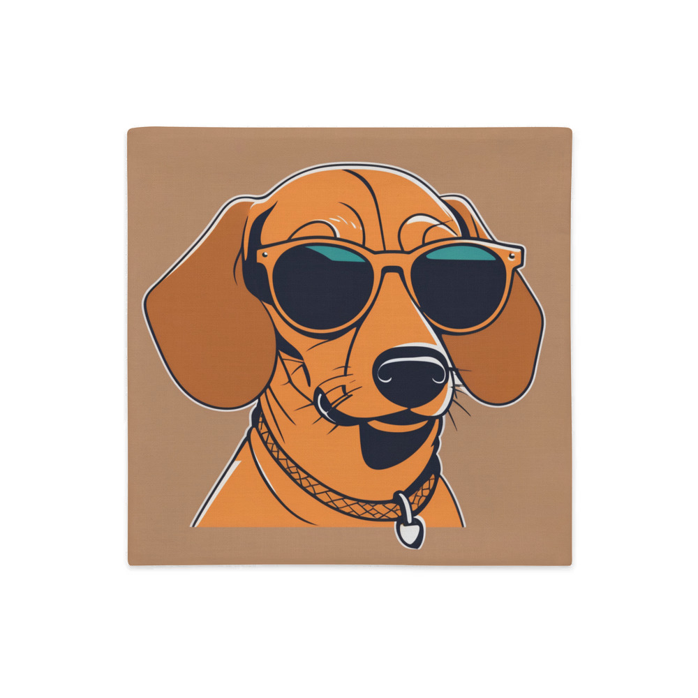 PugMug Custom Tan Dachshund Premium Pillow Case
