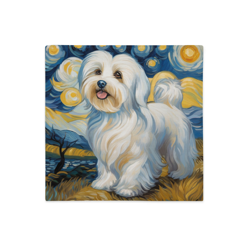 PugMug Custom White Havanese Dog Premium Pillow Case