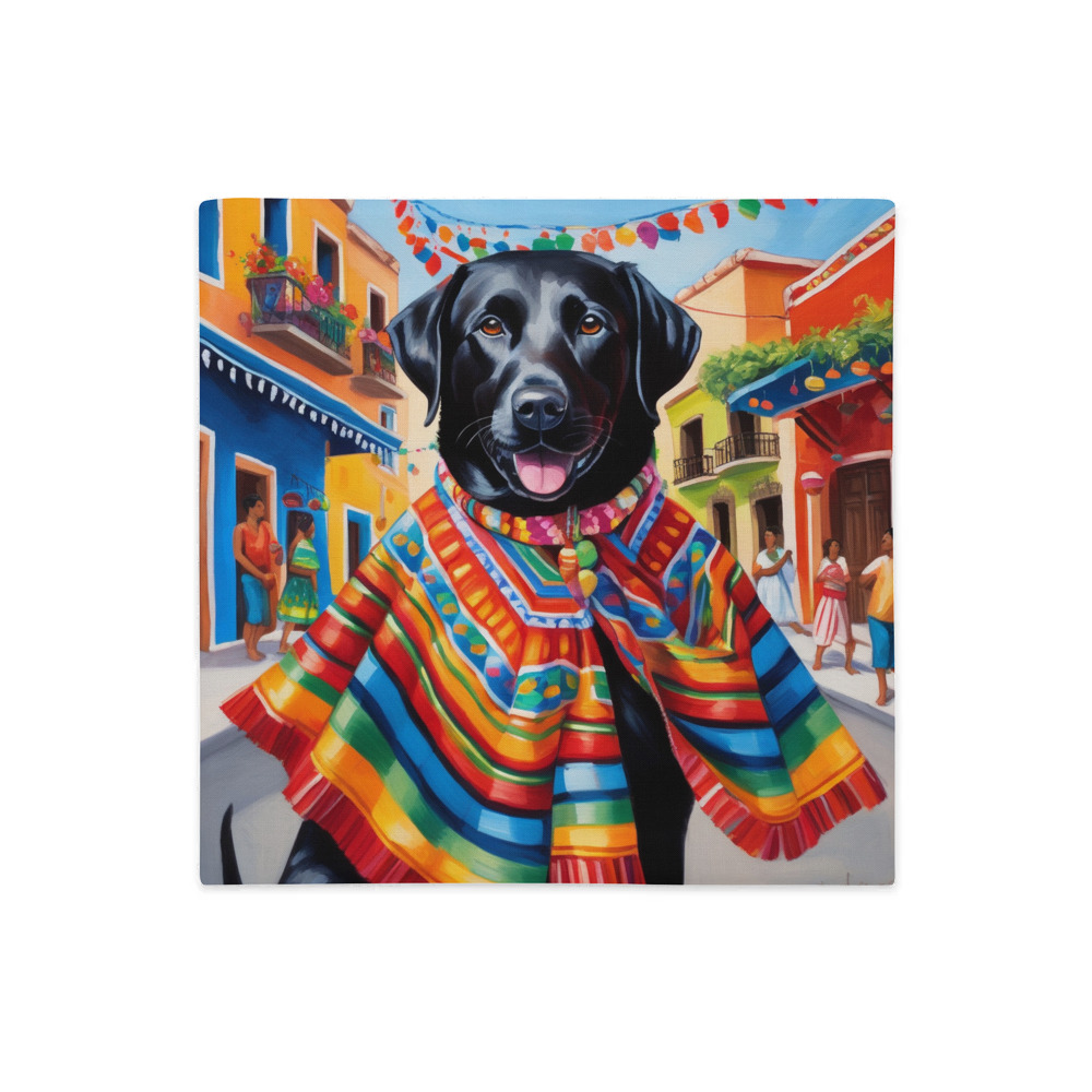 PugMug Custom Black Labrador Retriever Premium Pillow Case