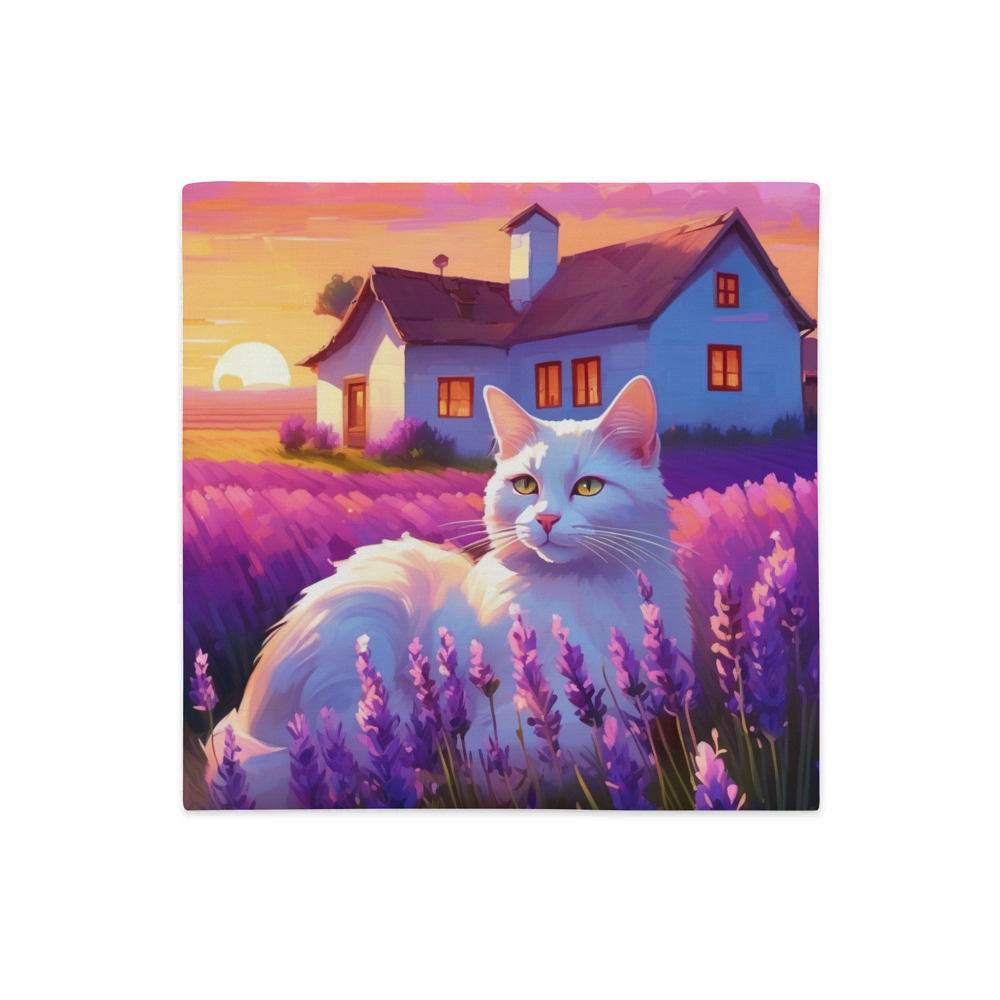 PugMug Custom White Companion Cat Premium Pillow Case