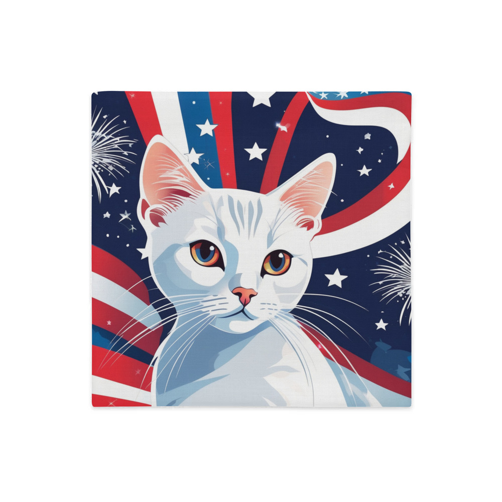 PugMug Custom White Companion Cat Premium Pillow Case