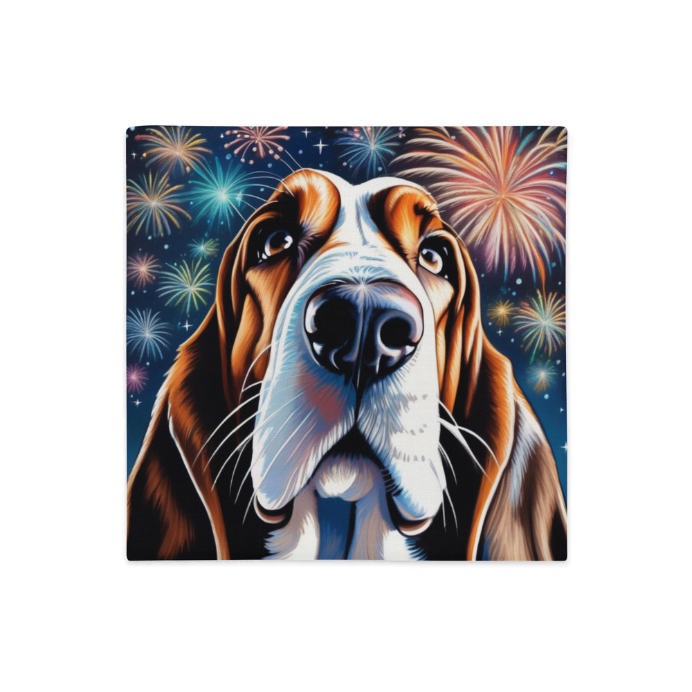 PugMug Custom Basset Hound Premium Pillow Case