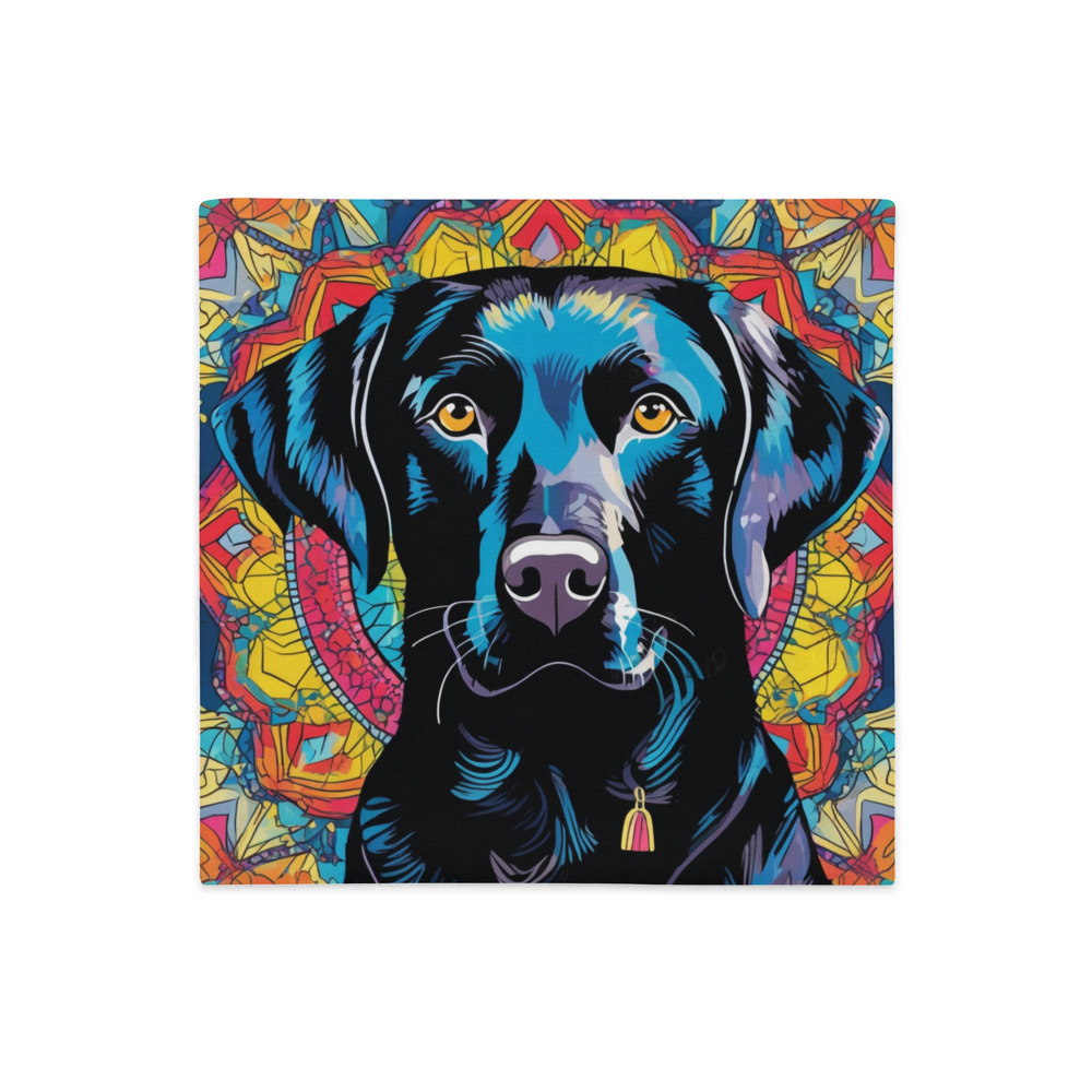 PugMug Custom Black Labrador Retriever Premium Pillow Case
