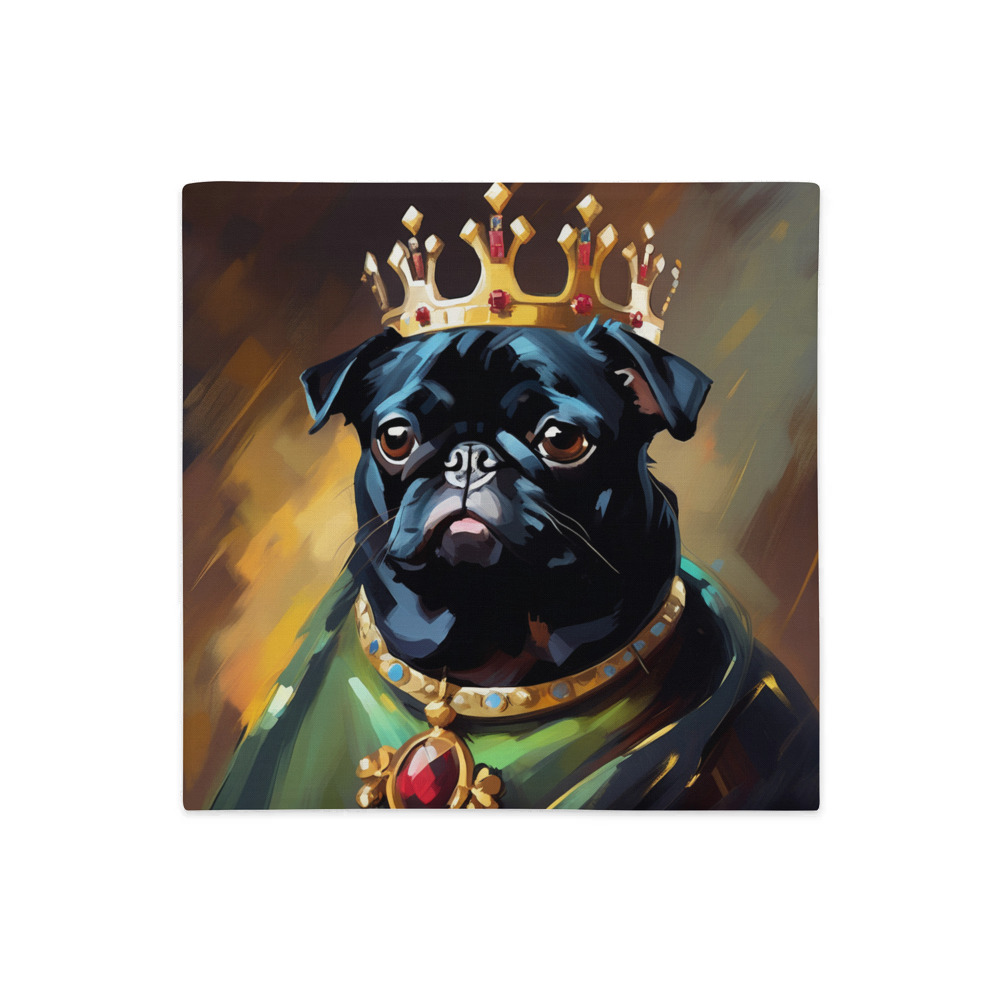 PugMug Custom Black Pug Premium Pillow Case