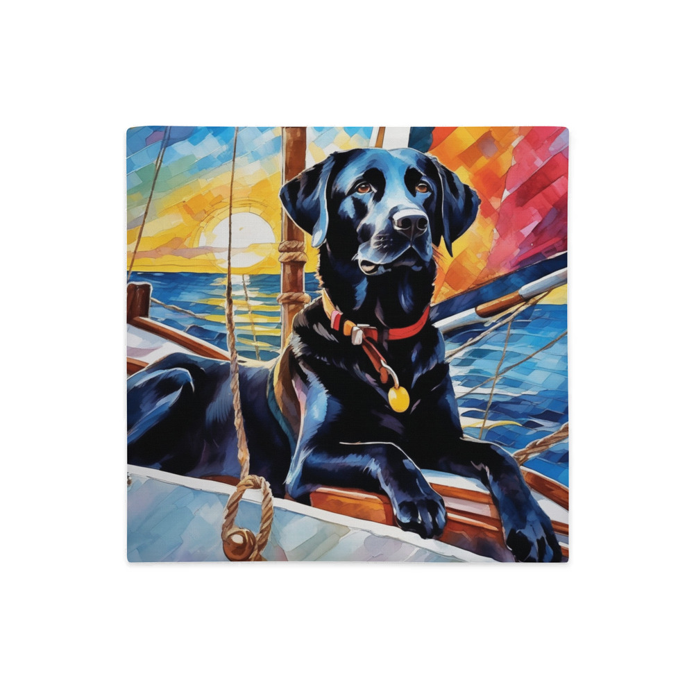 PugMug Custom Black Labrador Retriever Premium Pillow Case