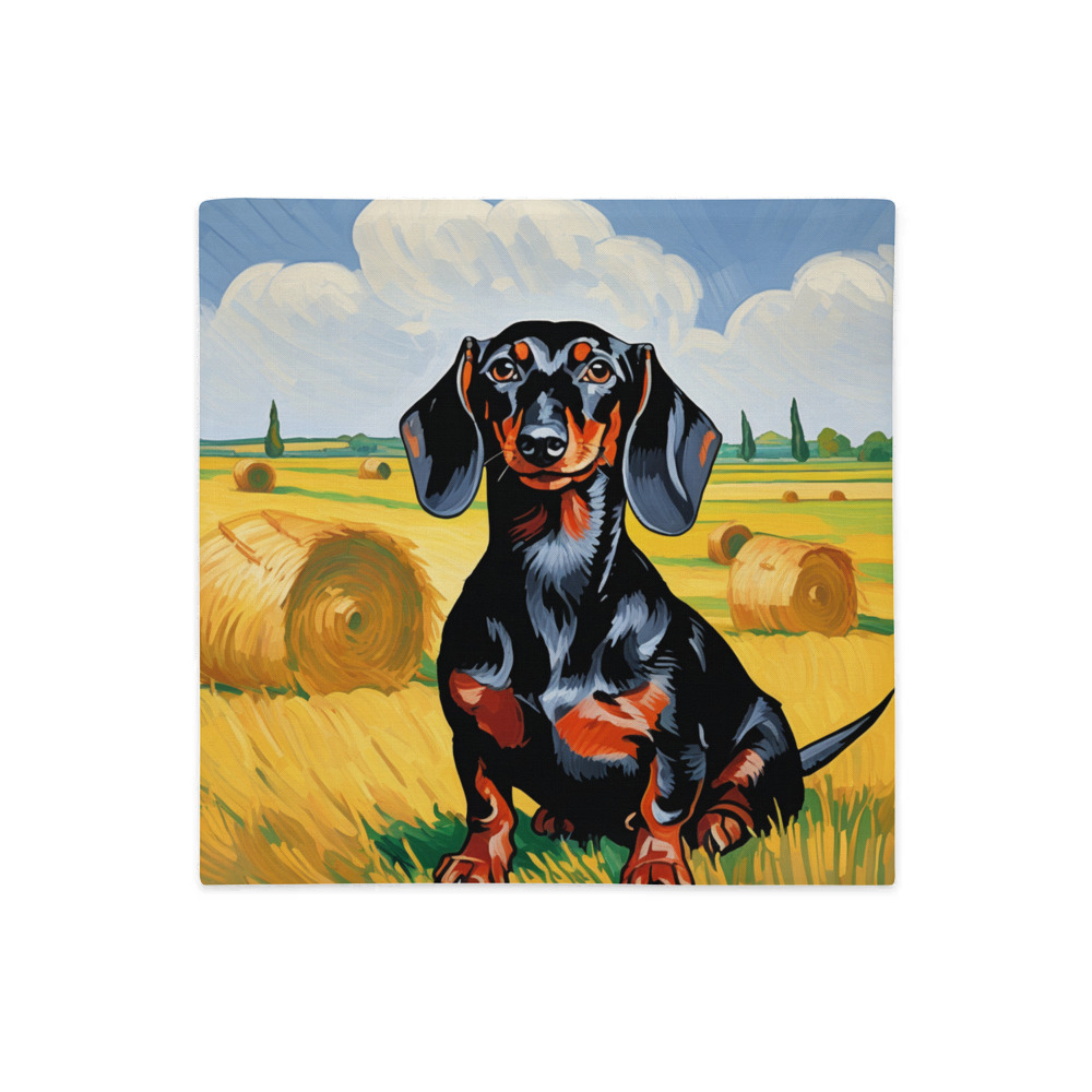 PugMug Custom Black Dachshund Premium Pillow Case