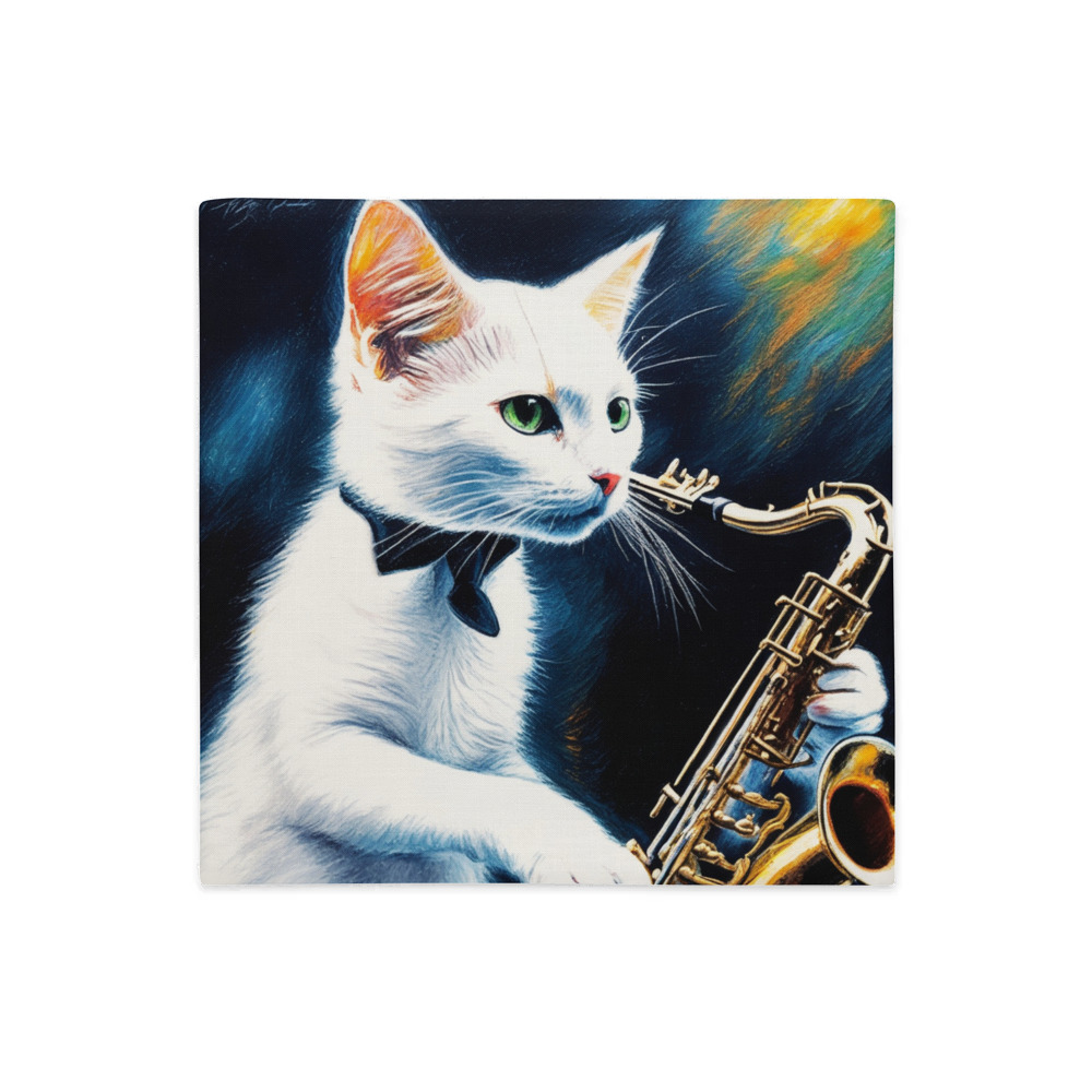 PugMug Custom White Companion Cat Premium Pillow Case