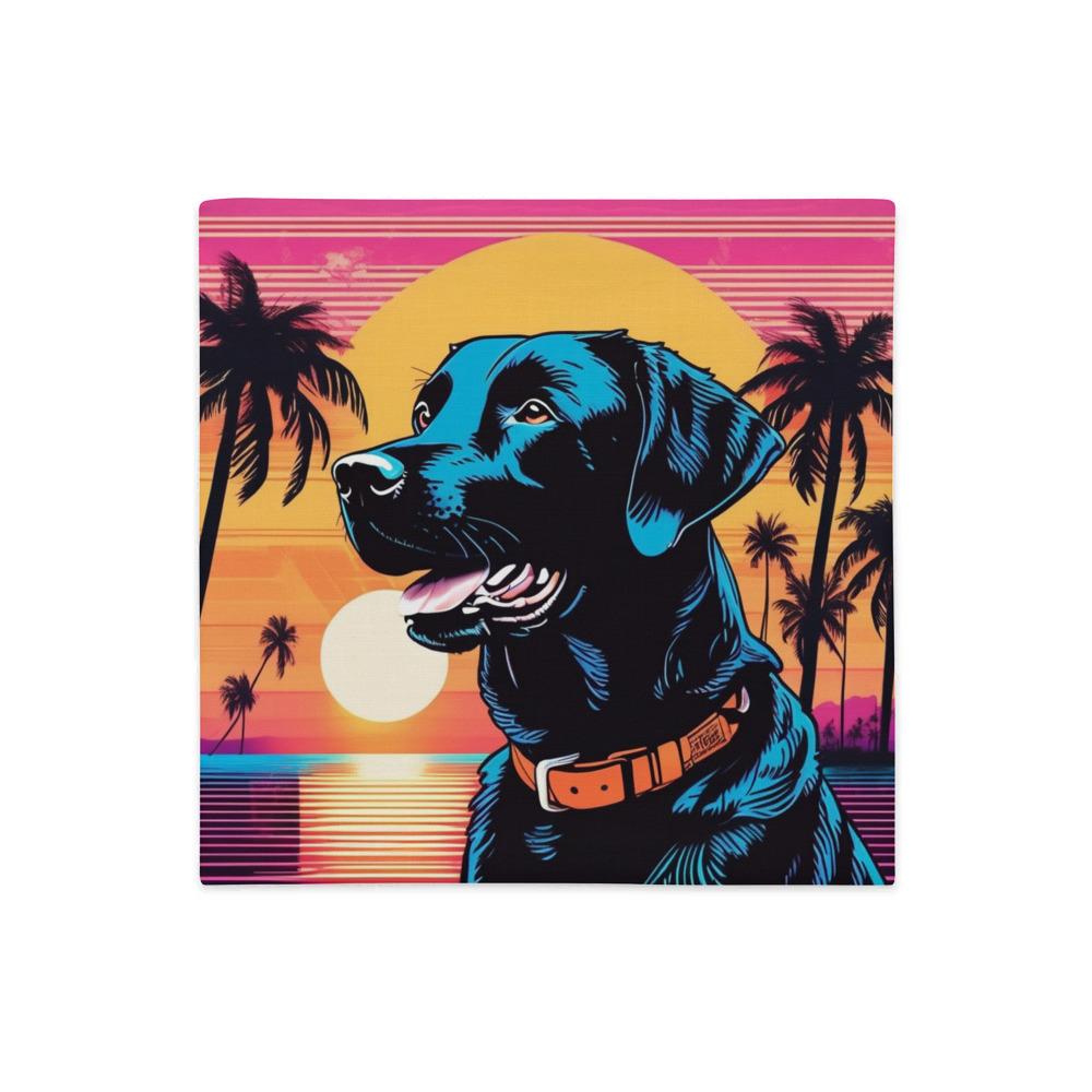 PugMug Custom Black Labrador Retriever Premium Pillow Case