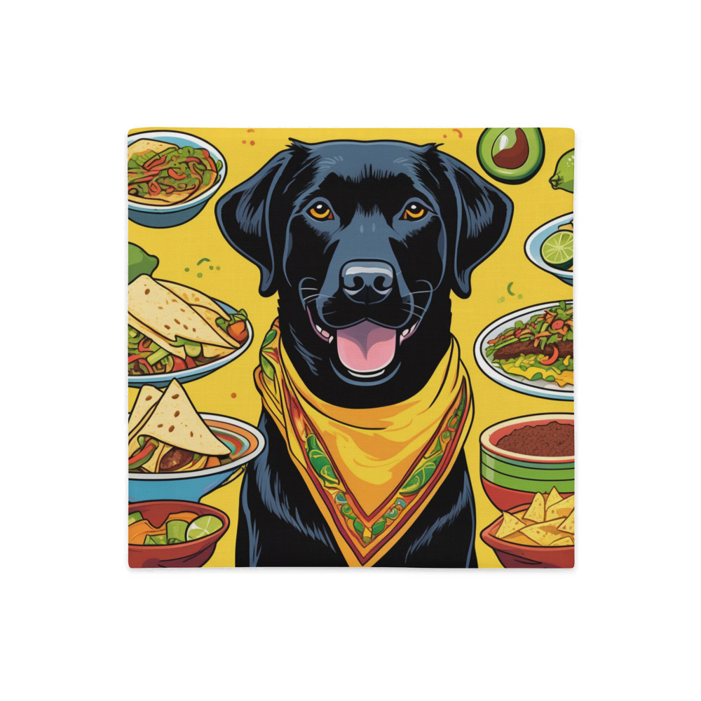 PugMug Custom Black Labrador Retriever Premium Pillow Case