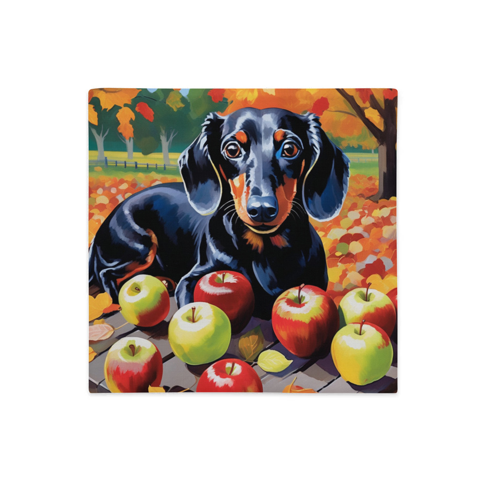 PugMug Custom Black Dachshund Premium Pillow Case