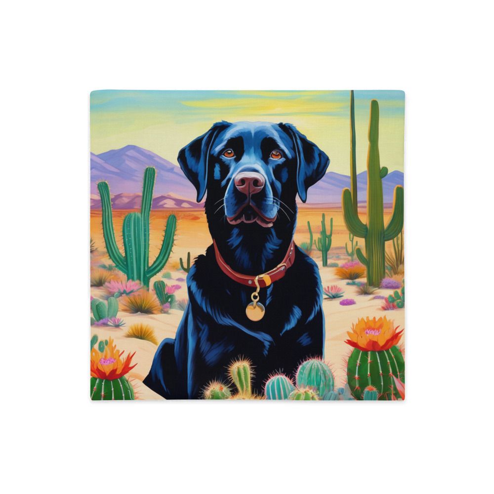 PugMug Custom Black Labrador Retriever Premium Pillow Case
