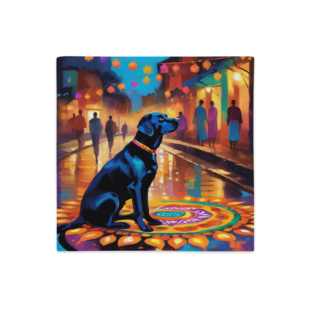 PugMug Custom Black Labrador Retriever Premium Pillow Case