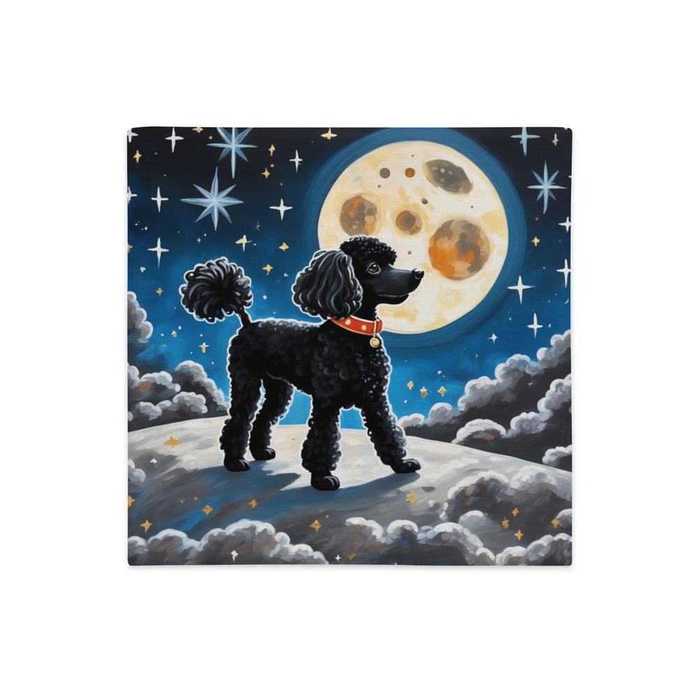 PugMug Custom Black Poodle Premium Pillow Case