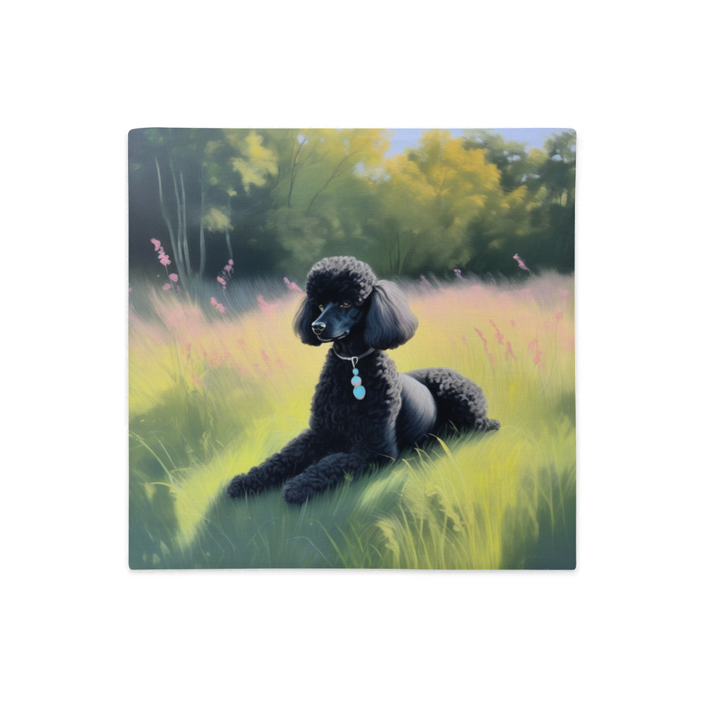 PugMug Custom Black Poodle Premium Pillow Case