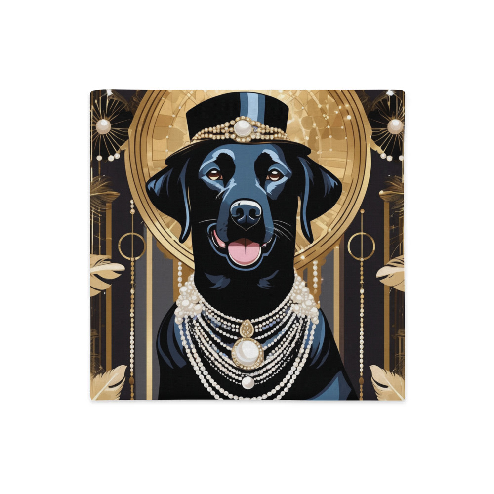 PugMug Custom Black Labrador Retriever Premium Pillow Case