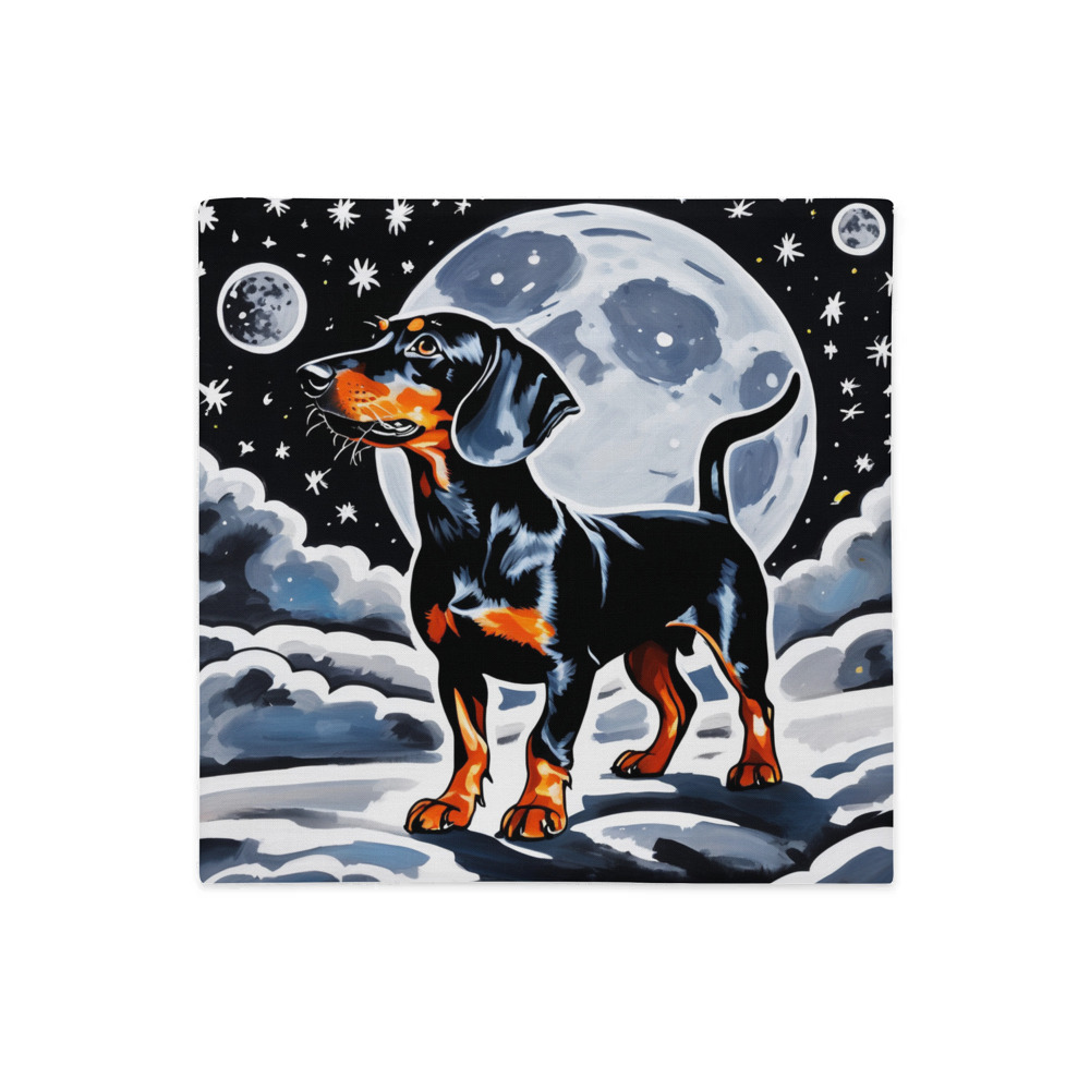 PugMug Custom Black Dachshund Premium Pillow Case