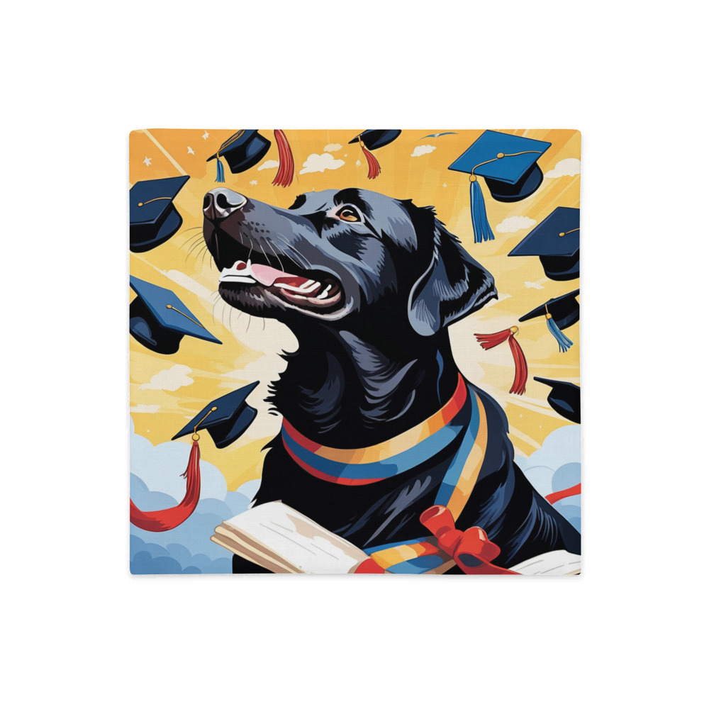 PugMug Custom Black Labrador Retriever Premium Pillow Case