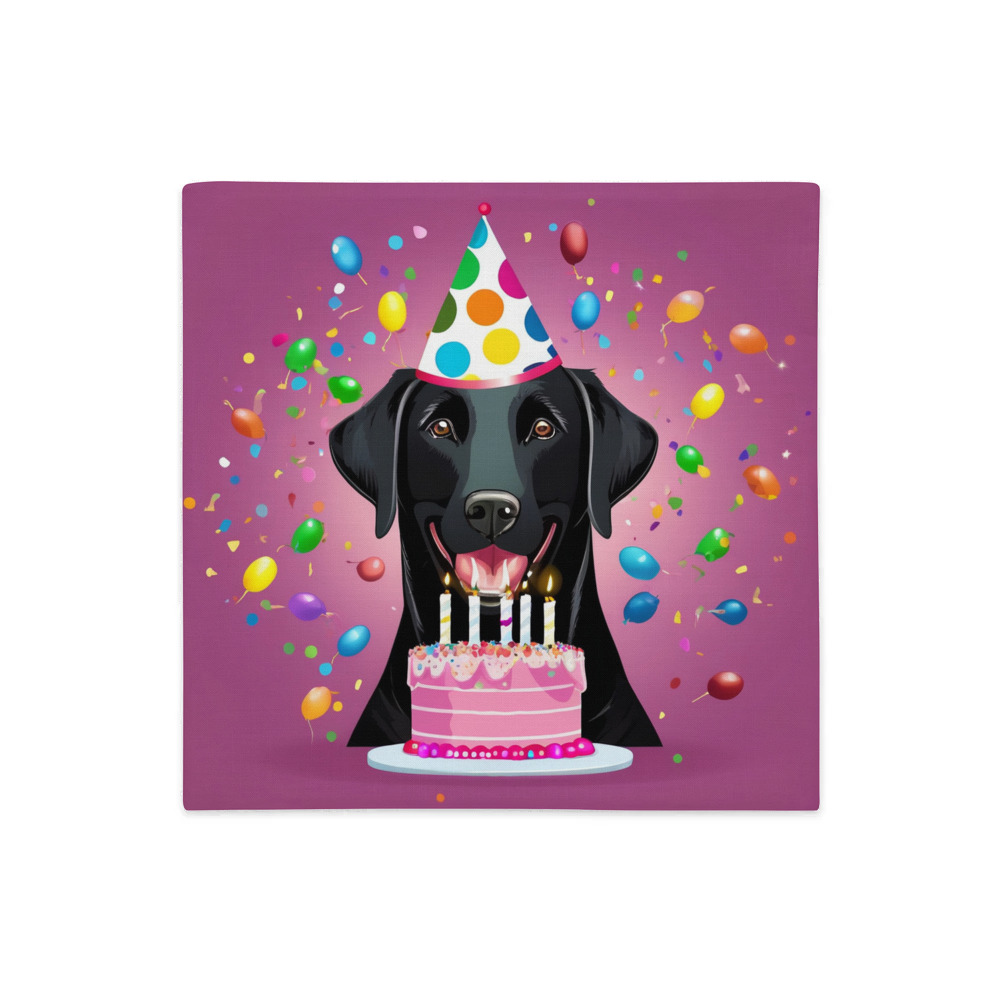 PugMug Custom Black Labrador Retriever Premium Pillow Case