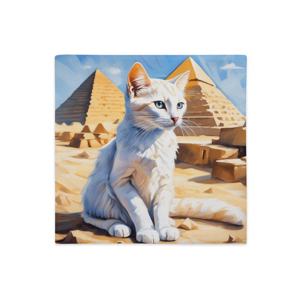 PugMug Custom White Companion Cat Premium Pillow Case