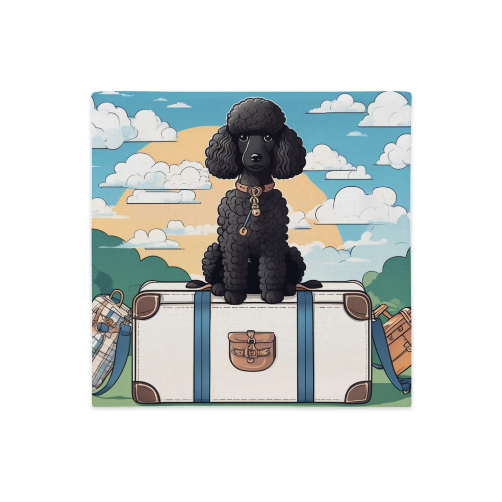 PugMug Custom Black Poodle Premium Pillow Case