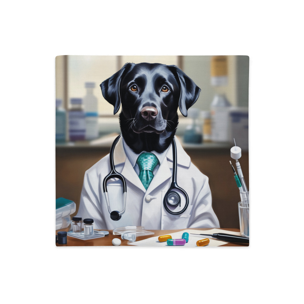 PugMug Custom Black Labrador Retriever Premium Pillow Case