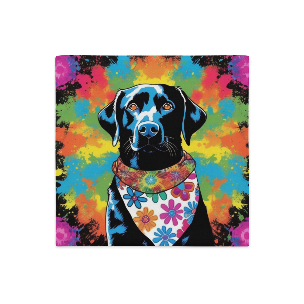 PugMug Custom Black Labrador Retriever Premium Pillow Case