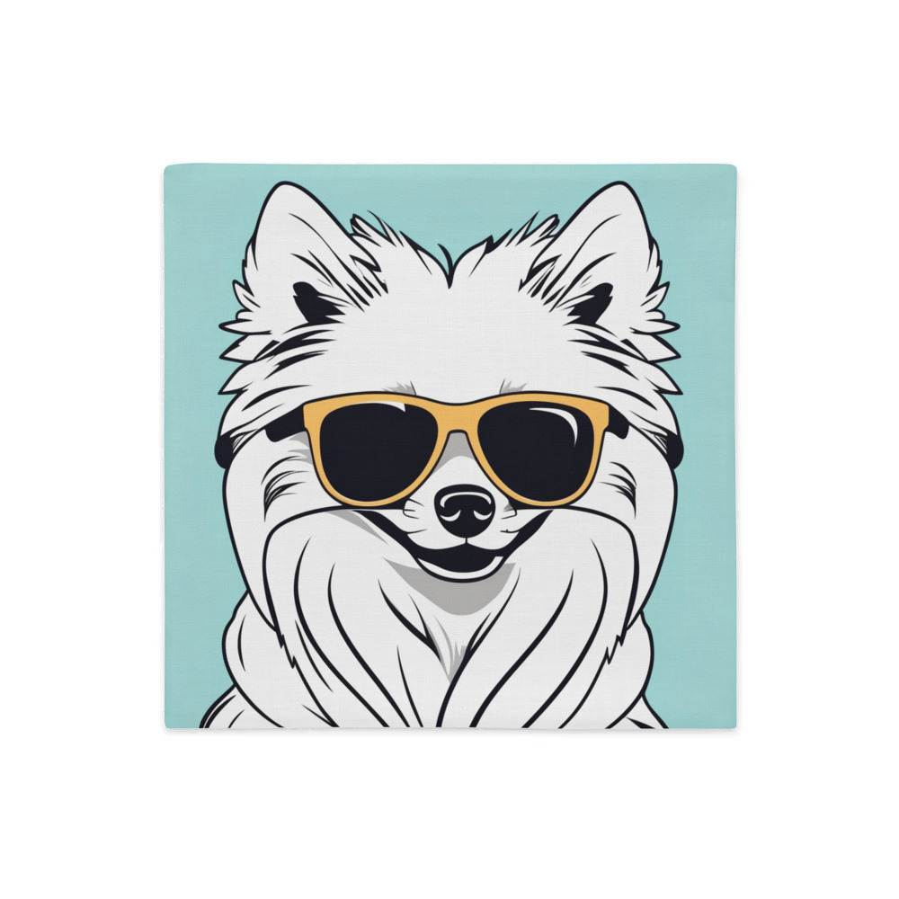 PugMug Custom White Pomeranian Premium Pillow Case