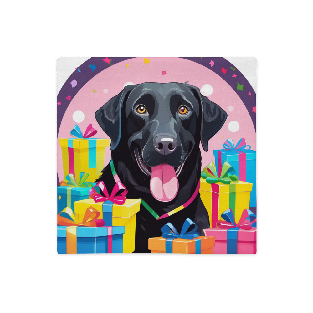 PugMug Custom Black Labrador Retriever Premium Pillow Case