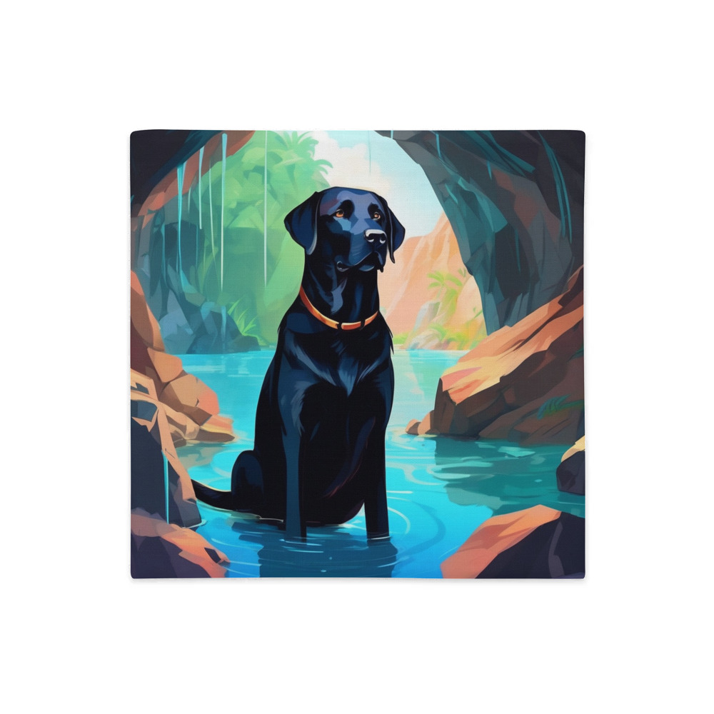 PugMug Custom Black Labrador Retriever Premium Pillow Case