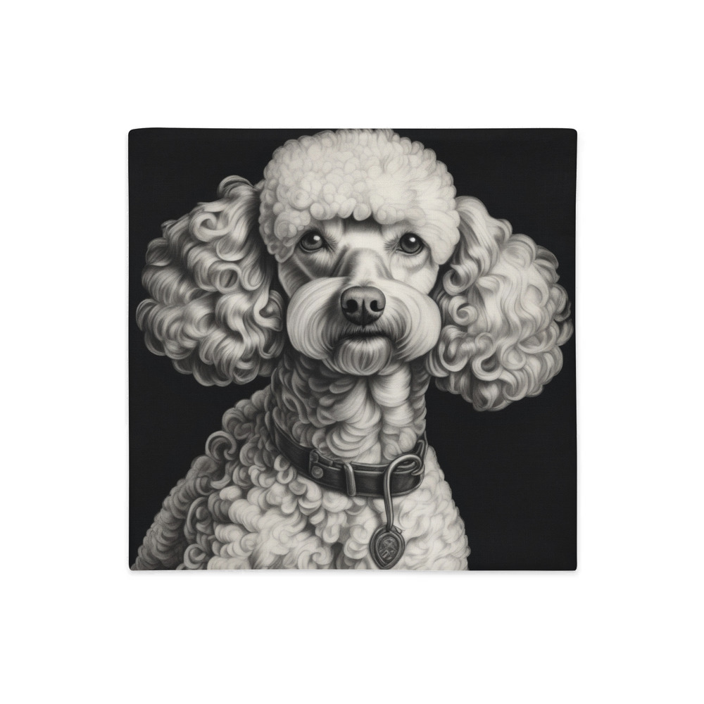 PugMug Custom White Poodle Premium Pillow Case