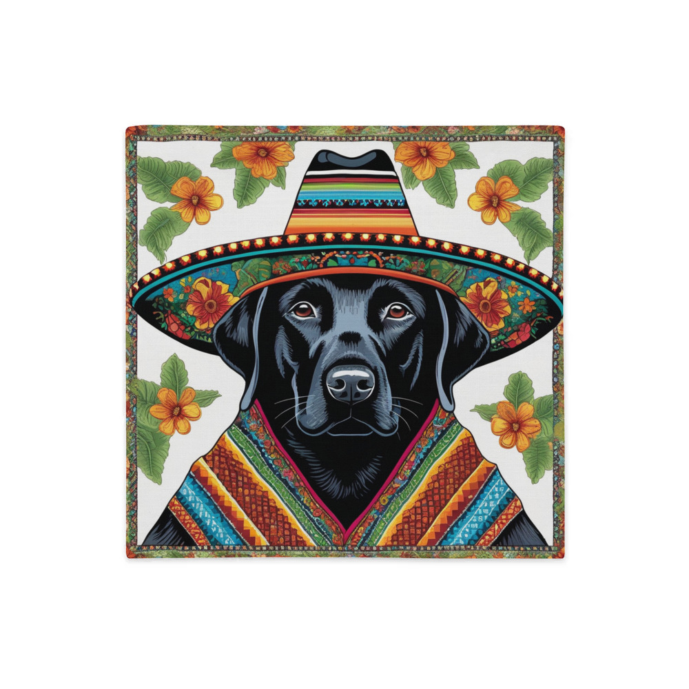 PugMug Custom Black Labrador Retriever Premium Pillow Case