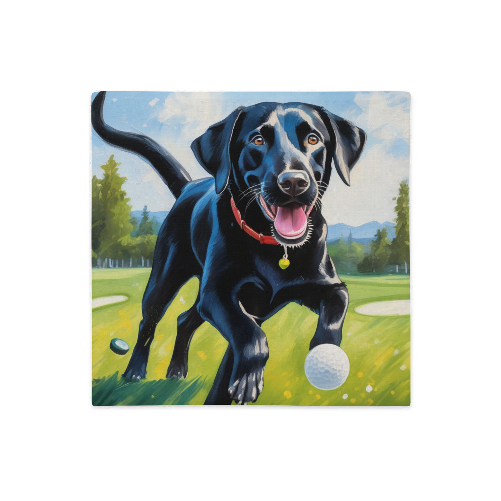 PugMug Custom Black Labrador Retriever Premium Pillow Case