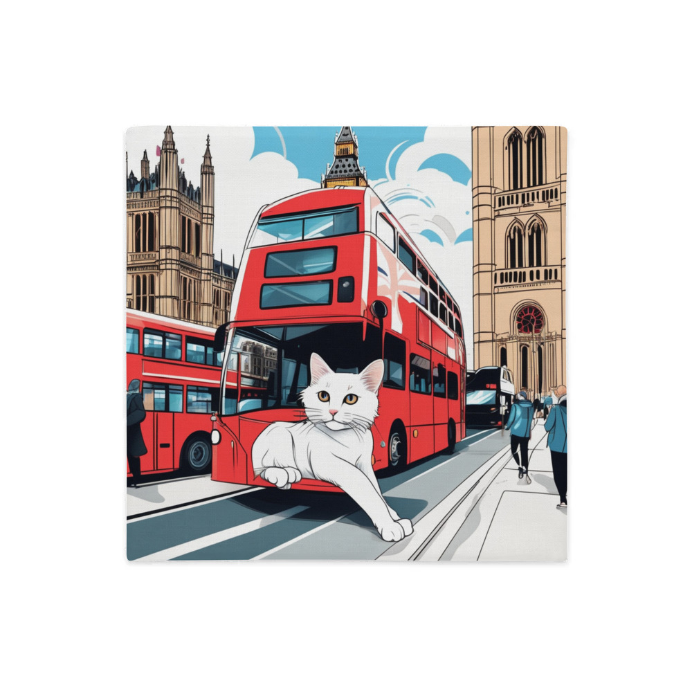 PugMug Custom White Companion Cat Premium Pillow Case