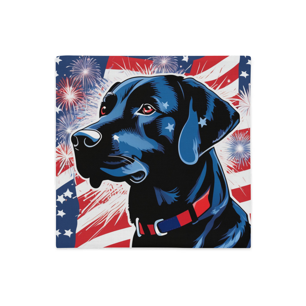 PugMug Custom Black Labrador Retriever Premium Pillow Case