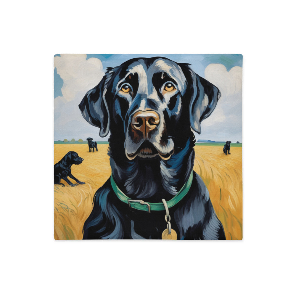 PugMug Custom Black Labrador Retriever Premium Pillow Case