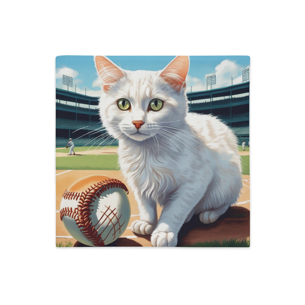 PugMug Custom White Companion Cat Premium Pillow Case