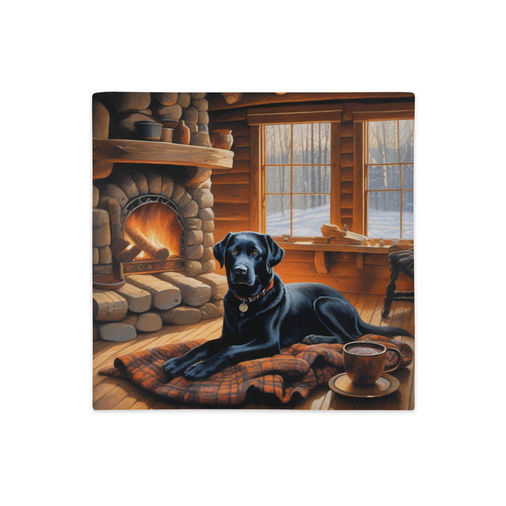 PugMug Custom Black Labrador Retriever Premium Pillow Case
