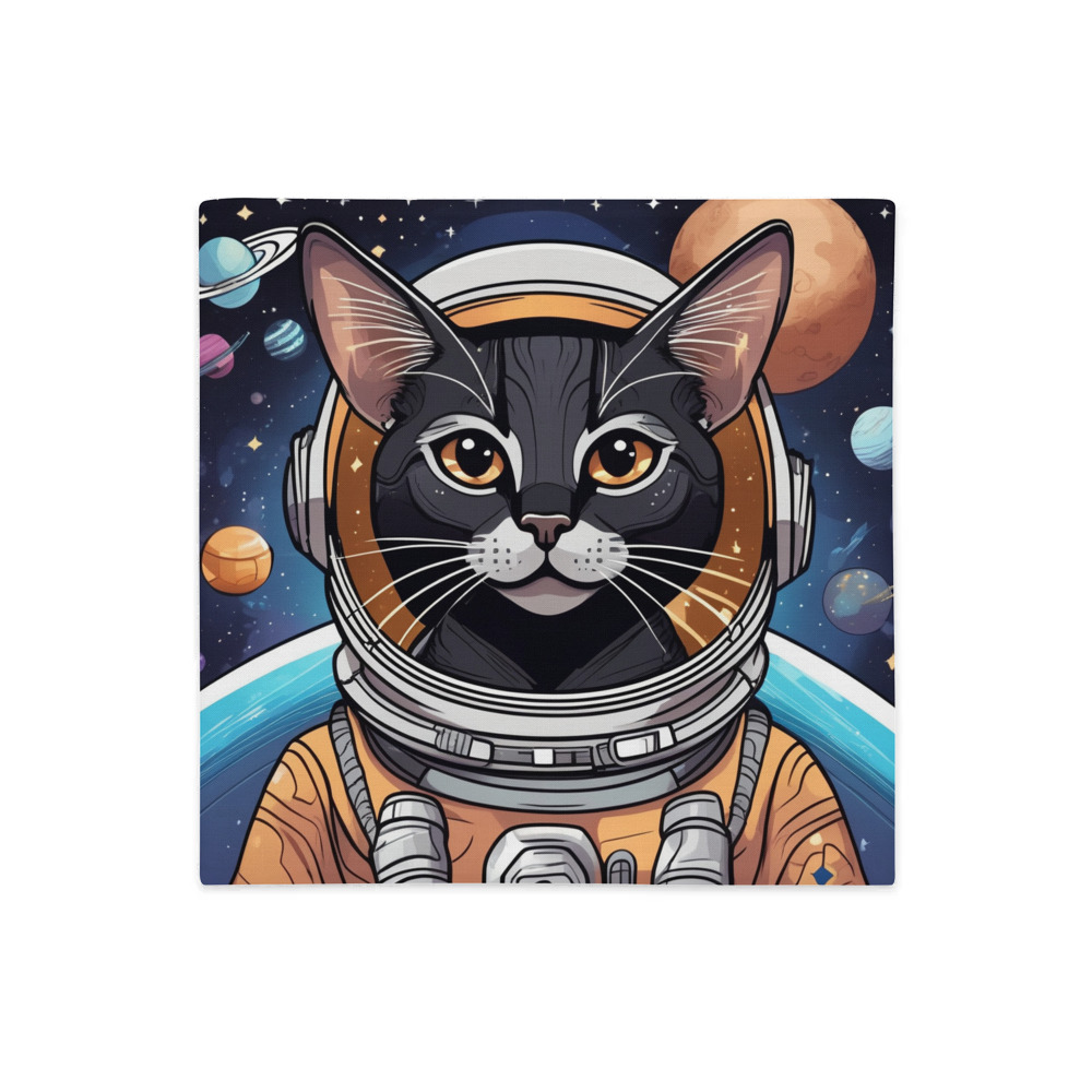 PugMug Custom Black Abyssinian Cat Premium Pillow Case