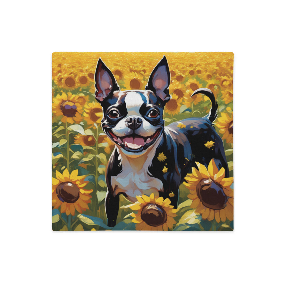 PugMug Custom Boston Terrier Premium Pillow Case