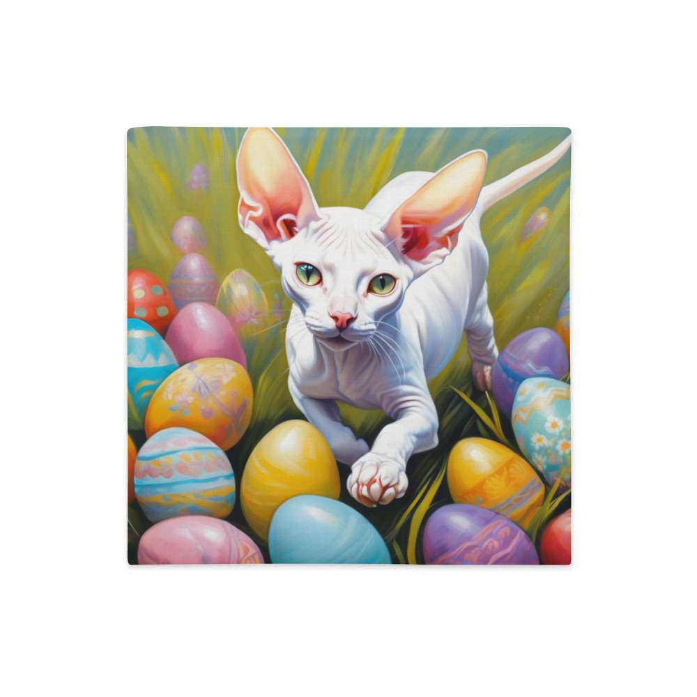 PugMug Custom White Sphynx Cat Premium Pillow Case