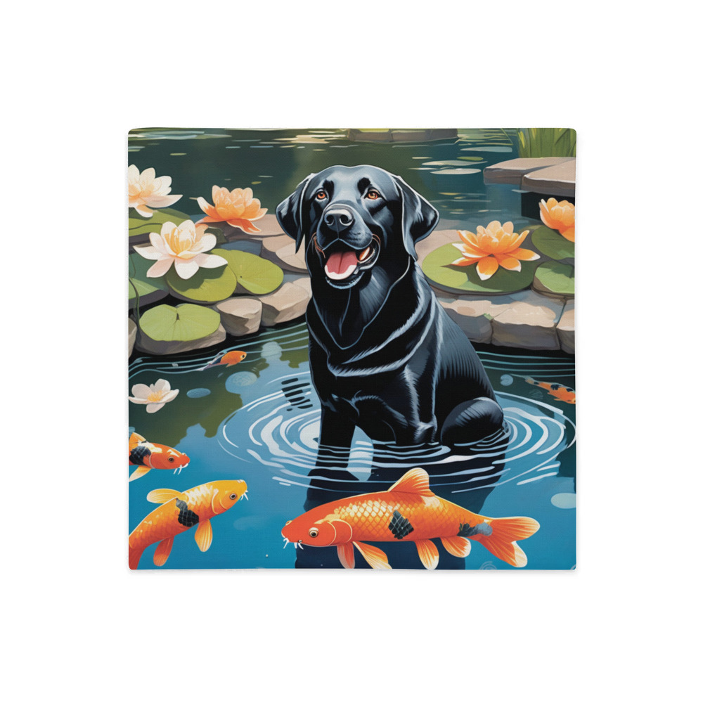 PugMug Custom Black Labrador Retriever Premium Pillow Case