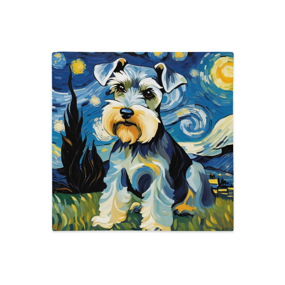 PugMug Custom Miniature Schnauzer Premium Pillow Case