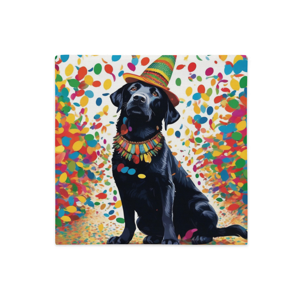 PugMug Custom Black Labrador Retriever Premium Pillow Case