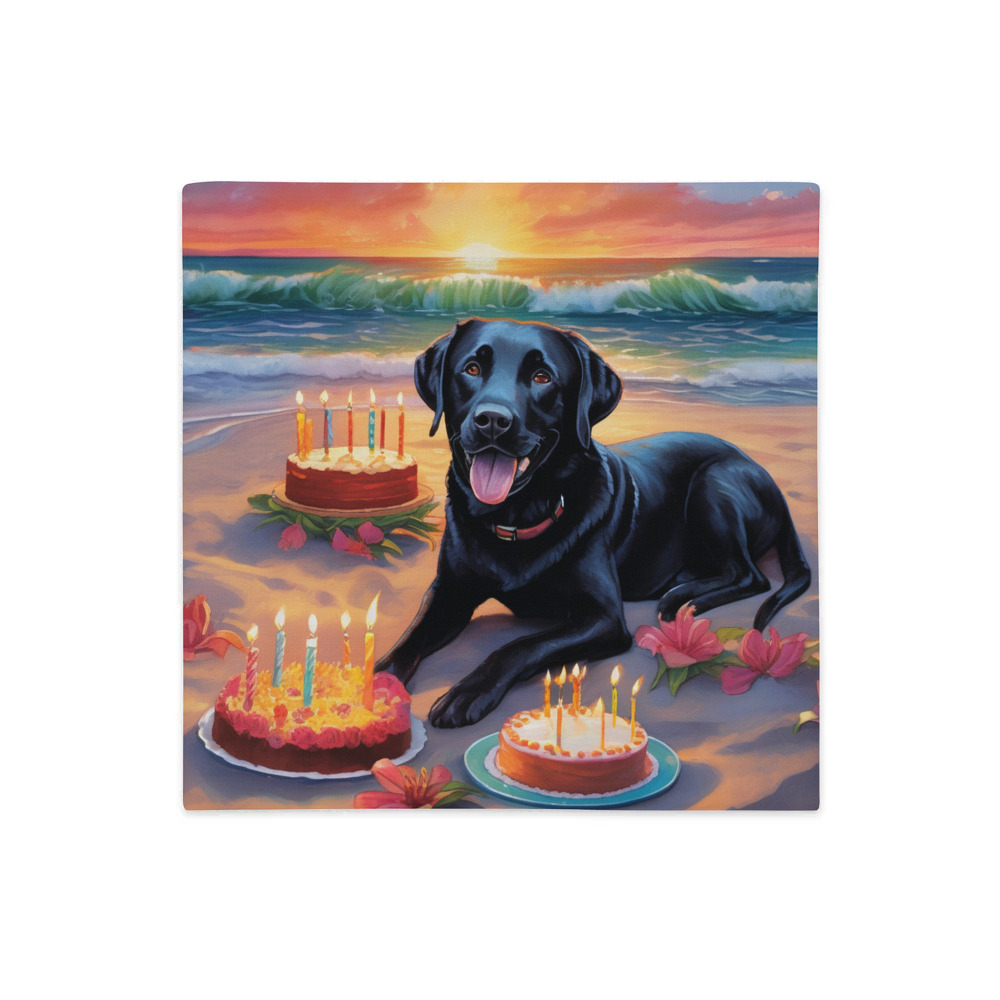 PugMug Custom Black Labrador Retriever Premium Pillow Case