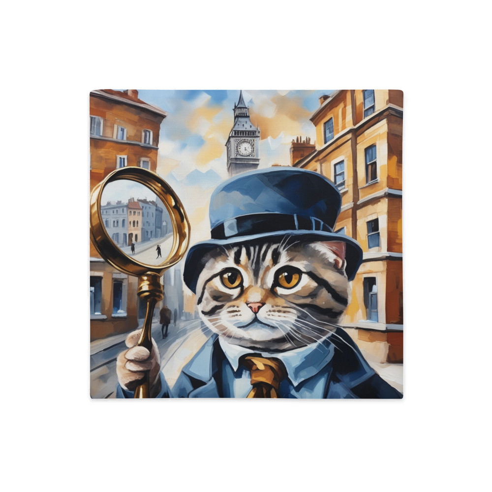 PugMug Custom Tabby Scottish Fold Cat Premium Pillow Case