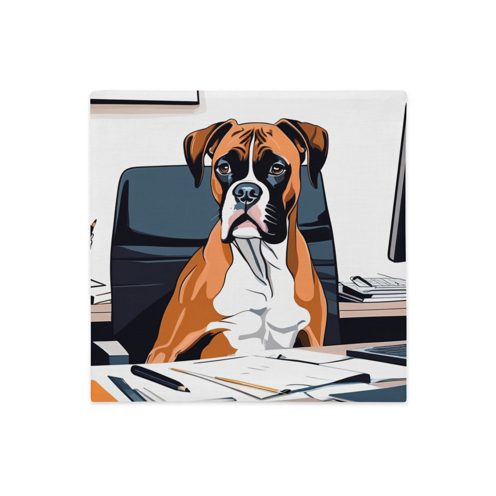 PugMug Custom Boxer Dog Premium Pillow Case