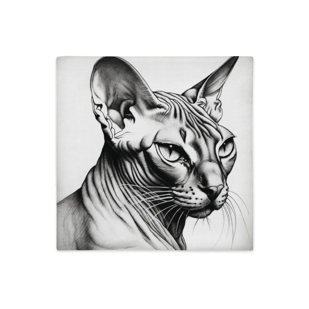 PugMug Custom Tabby Sphynx Cat Premium Pillow Case